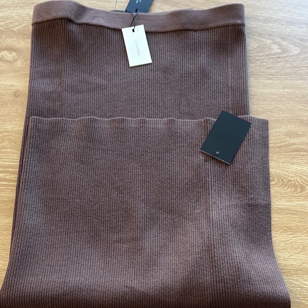 JLUXLABEL Brown Ribbed Knit Skirt - Picture 6 of 6